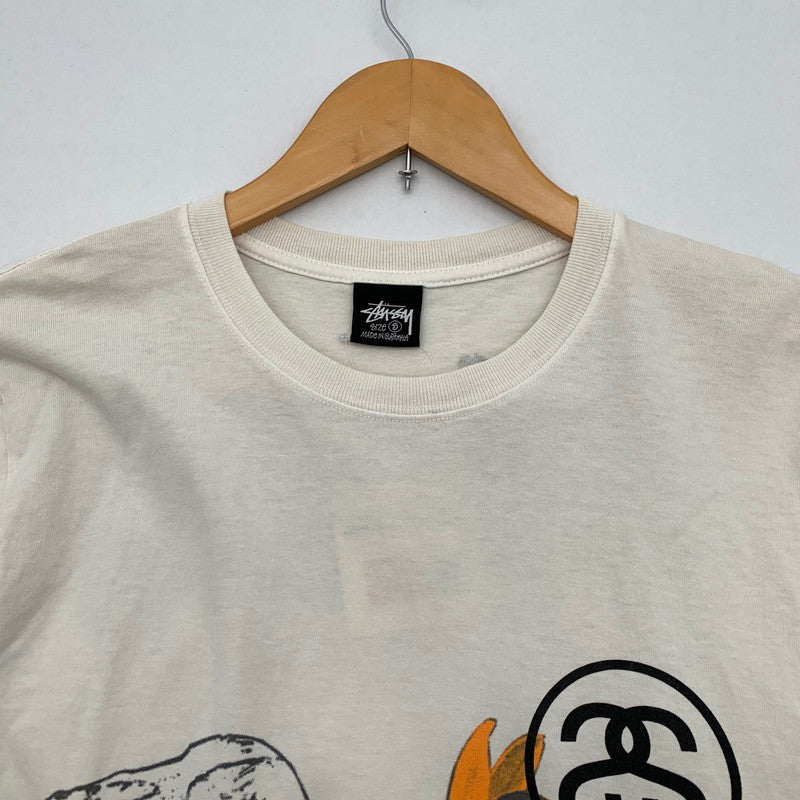 【中古品】【メンズ】 STUSSY LS TEE ステューシー 長袖Tシャツ カットソー ブランド 古着 142-260531-gm-01-fuz サイズ：S カラー：ホワイト 万代Net店