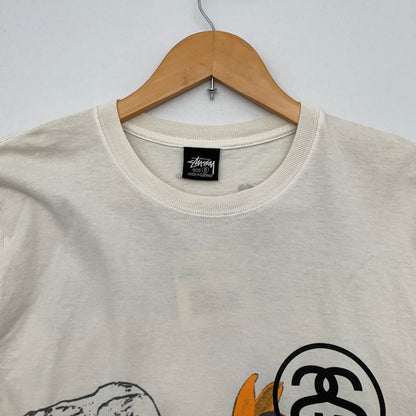【中古品】【メンズ】 STUSSY LS TEE ステューシー 長袖Tシャツ カットソー ブランド 古着 142-260531-gm-01-fuz サイズ：S カラー：ホワイト 万代Net店