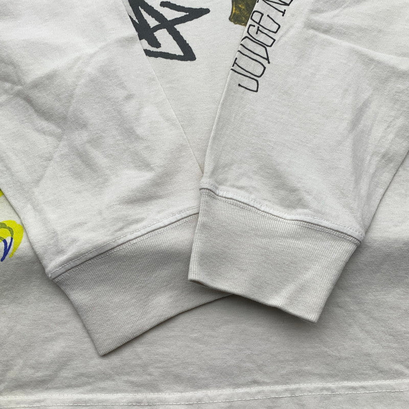 【中古品】【メンズ】 STUSSY LS TEE ステューシー 長袖Tシャツ カットソー ブランド 古着 142-260531-gm-01-fuz サイズ：S カラー：ホワイト 万代Net店