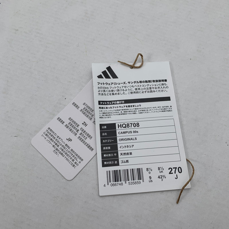 【中古品】【メンズ】 ADIDAS アディダス HQ8708 CAMPUS 00s キャンパス スニーカー 靴 シューズ 161-260716-mh-09-fuzh サイズ：27cm カラー：ブラック 万代Net店