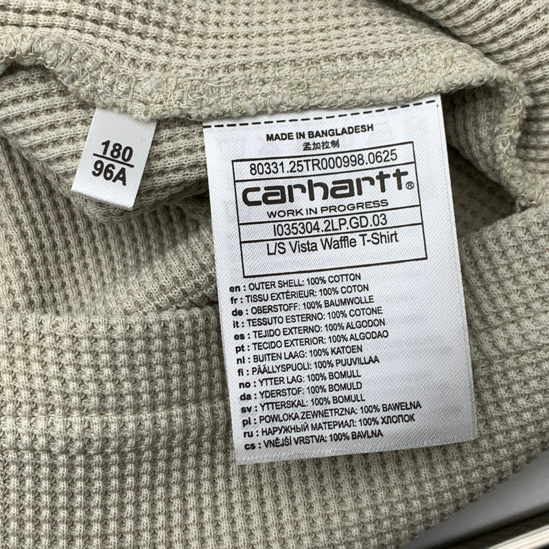 【中古品】【メンズ】 CARHARTT I035304 VISTA WAFFLE T-SHIRT カーハート 長袖Tシャツ ワッフル ブランド 古着 145-260606-gm-36-fuz サイズ：S カラー：グレー 万代Net店