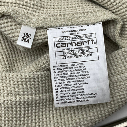 【中古品】【メンズ】 CARHARTT I035304 VISTA WAFFLE T-SHIRT カーハート 長袖Tシャツ ワッフル ブランド 古着 145-260606-gm-36-fuz サイズ：S カラー：グレー 万代Net店