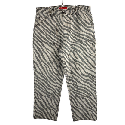 【中古品】【メンズ】 SUPREME DOUBLEKNEE PAINTER PANTS シュプリーム ダブルニーペインターパンツ ワイドパンツ ボトムス ブランド 古着 149-260614-gm-23-fuz サイズ：36 カラー：ゼブラ 万代Net店