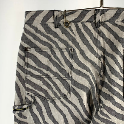 【中古品】【メンズ】 SUPREME DOUBLEKNEE PAINTER PANTS シュプリーム ダブルニーペインターパンツ ワイドパンツ ボトムス ブランド 古着 149-260614-gm-23-fuz サイズ：36 カラー：ゼブラ 万代Net店