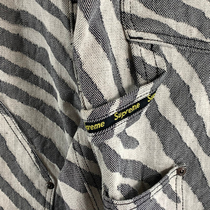 【中古品】【メンズ】 SUPREME DOUBLEKNEE PAINTER PANTS シュプリーム ダブルニーペインターパンツ ワイドパンツ ボトムス ブランド 古着 149-260614-gm-23-fuz サイズ：36 カラー：ゼブラ 万代Net店