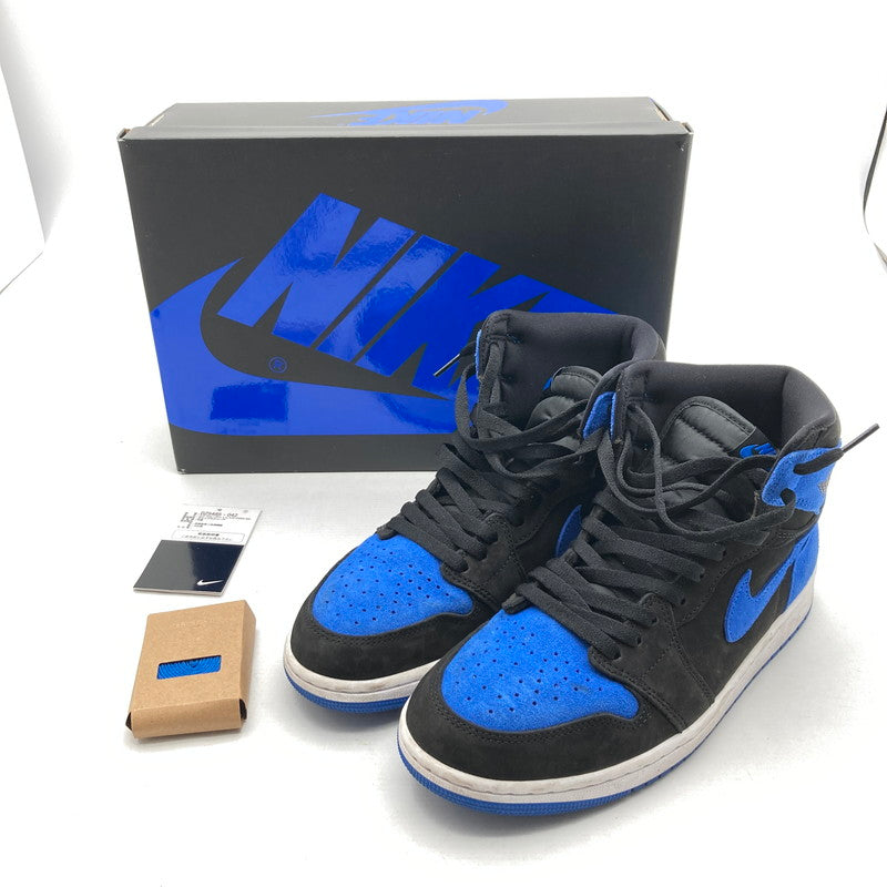 【中古品】【メンズ】 NIKE ナイキ DZ5485-042 AIR JORDAN 1 RETRO HIGH OG "ROYAL REIMAGINED" エアジョーダン1 レトロ ハイ OG カラー黒.青 SIZE:27.0cm 箱付属 スニーカー 靴 160-260710-ky-06-fuzh 万代Net店
