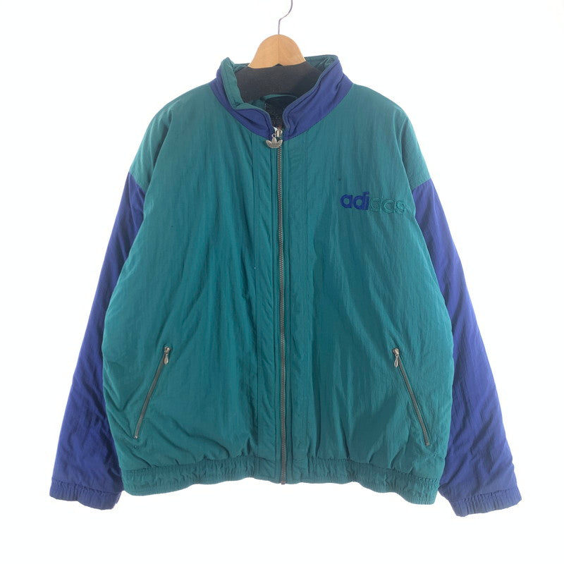 【中古品】【メンズ】 ADIDAS JACKET アディダス ナイロントラックジャケット アウター ブルゾン ブランド 古着 145-260725-gm-07-fuzh サイズ：L カラー：グリーン 万代Net店