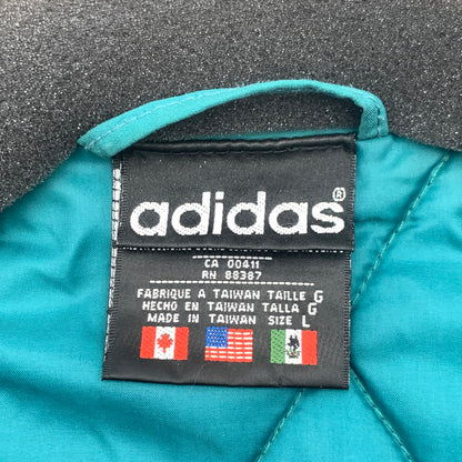 【中古品】【メンズ】 ADIDAS JACKET アディダス ナイロントラックジャケット アウター ブルゾン ブランド 古着 145-260725-gm-07-fuzh サイズ：L カラー：グリーン 万代Net店