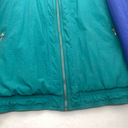【中古品】【メンズ】 ADIDAS JACKET アディダス ナイロントラックジャケット アウター ブルゾン ブランド 古着 145-260725-gm-07-fuzh サイズ：L カラー：グリーン 万代Net店
