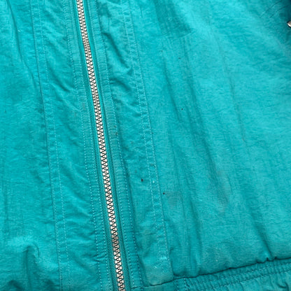 【中古品】【メンズ】 ADIDAS JACKET アディダス ナイロントラックジャケット アウター ブルゾン ブランド 古着 145-260725-gm-07-fuzh サイズ：L カラー：グリーン 万代Net店