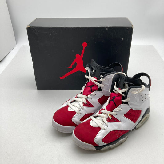 【中古品】【メンズ】 NIKE CT8529-106 AIR JORDAN 6 RETRO ”CARMINE" ナイキ エアジョーダン 6 レトロ カーマイン カラー赤.白 SIZE:26.5cm 箱付属　スニーカー 靴 160-260710-ky-04-fuzh 万代Net店