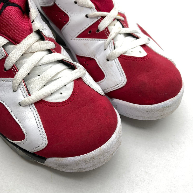 【中古品】【メンズ】 NIKE CT8529-106 AIR JORDAN 6 RETRO ”CARMINE" ナイキ エアジョーダン 6 レトロ カーマイン カラー赤.白 SIZE:26.5cm 箱付属　スニーカー 靴 160-260710-ky-04-fuzh 万代Net店