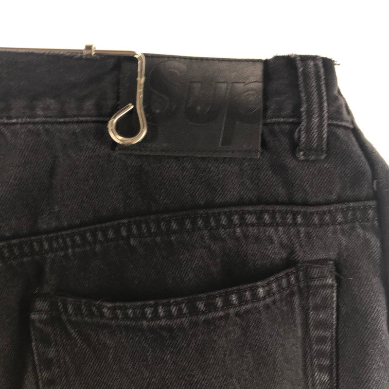【中古品】【メンズ】 SUPREME×BLESS シュプリーム ×ブレス S LOGO SWEATPANT JEAN スェットパンツ デニム カラーBLACK SIZE:L XXL　 149-260713-ky-02-fuzh 万代Net店