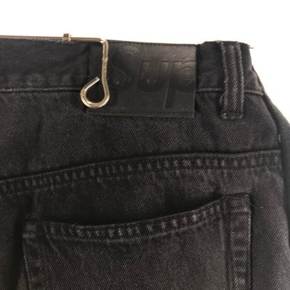 【中古品】【メンズ】 SUPREME×BLESS シュプリーム ×ブレス S LOGO SWEATPANT JEAN スェットパンツ デニム カラーBLACK SIZE:L XXL　 149-260713-ky-02-fuzh 万代Net店