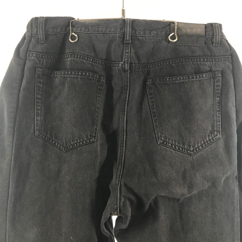 【中古品】【メンズ】 SUPREME×BLESS シュプリーム ×ブレス S LOGO SWEATPANT JEAN スェットパンツ デニム カラーBLACK SIZE:L XXL　 149-260713-ky-02-fuzh 万代Net店