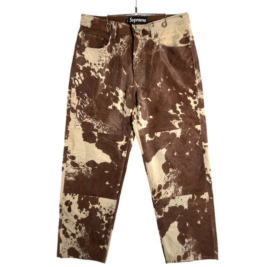 【中古品】【メンズ】 SUPREME PONYHAIR LOOSE FIT 5-POCKET JEAN ”COW” 25SS シュプリーム ルーズフィット 5ポケットジーンズ パンツ ボトムス ブランド 古着 149-260530-gm-18-fuz サイズ：32 カラー：ブラウン 万代Net店
