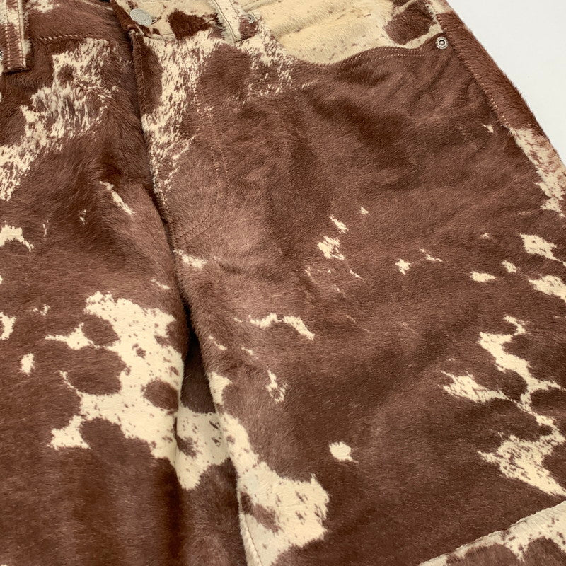【中古品】【メンズ】 SUPREME PONYHAIR LOOSE FIT 5-POCKET JEAN ”COW” 25SS シュプリーム ルーズフィット 5ポケットジーンズ パンツ ボトムス ブランド 古着 149-260530-gm-18-fuz サイズ：32 カラー：ブラウン 万代Net店