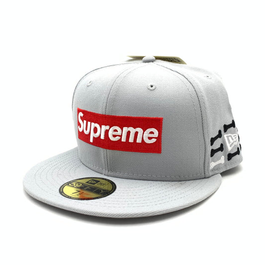【中古品】【メンズ】 SUPREME×NEW ERA BONES BOX LOGO CAP シュプリーム×ニューエラ ボックスロゴキャップ ブランド 帽子 キャップ 149-260606-gm-19-fuz サイズ：59.6 カラー：グレー 万代Net店