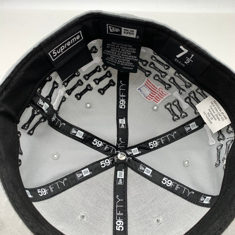 【中古品】【メンズ】 SUPREME×NEW ERA BONES BOX LOGO CAP シュプリーム×ニューエラ ボックスロゴキャップ ブランド 帽子 キャップ 149-260606-gm-19-fuz サイズ：59.6 カラー：グレー 万代Net店