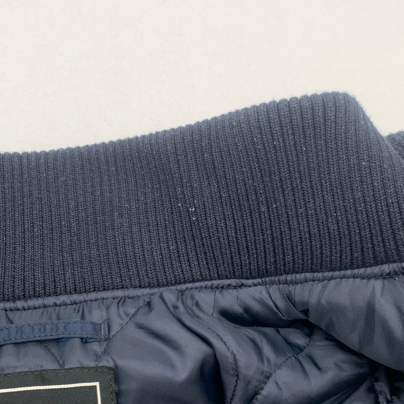 【中古品】【メンズ】 ALPHA INDUSTRIES HOODED RIB JACKET アルファインダストリーズ リブジャケット ミリタリー ブルゾン ブランド 古着 145-260725-gm-10-fuzh サイズ：L カラー：ネイビー 万代Net店