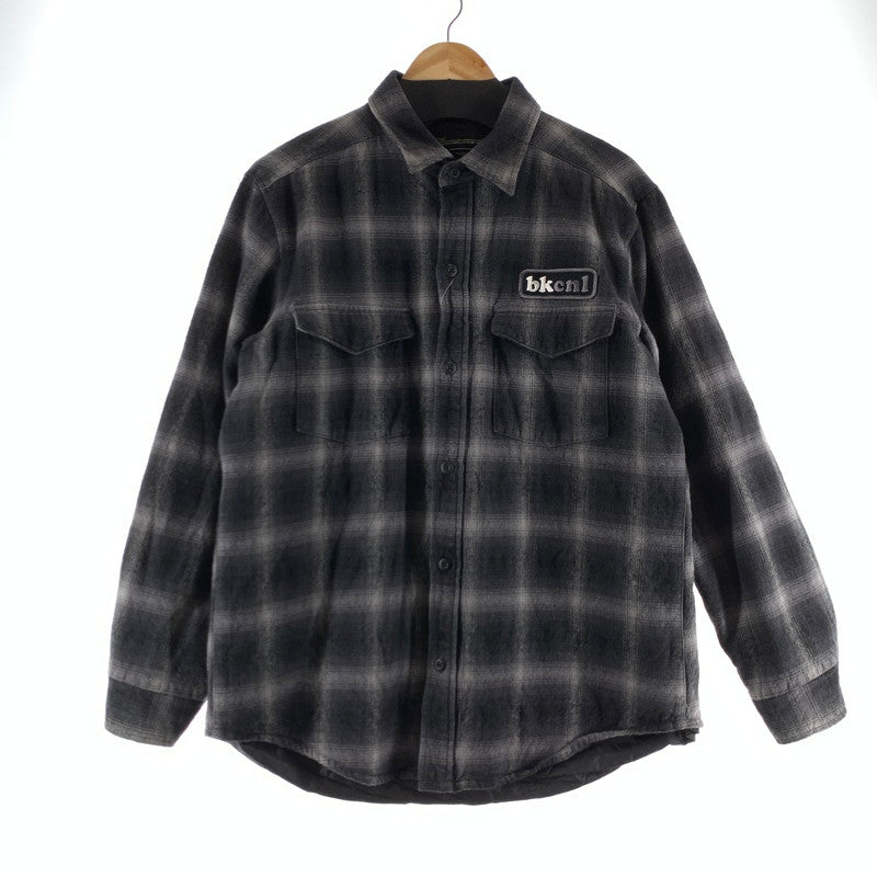 【中古品】【メンズ】 BACKCHANNEL バックチャンネル ネルシャツ カラーBLACK SIZE:Ｌ オンブレシャドーチェック 142-260722-ky-24-fuzh 万代Net店