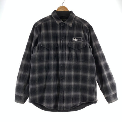 【中古品】【メンズ】 BACKCHANNEL バックチャンネル ネルシャツ カラーBLACK SIZE:Ｌ オンブレシャドーチェック 142-260722-ky-24-fuzh 万代Net店