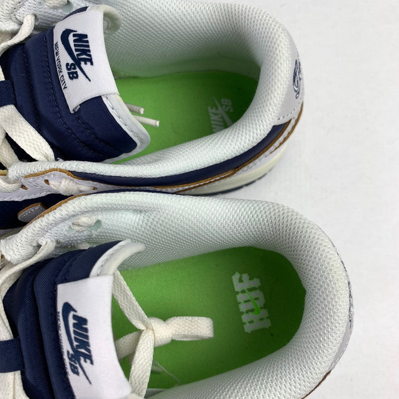 【中古品】【メンズ】 NIKE SB×HUF ナイキSB × ハフ FD8775-100 DUNK LOW "NEW YORK" カラーNAVY WHITE SIZE:26.0cm シューレース、箱付属 スニーカー 靴 160-260712-ky-11-fuzh 万代Net店
