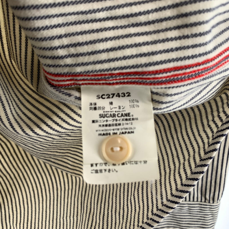 【中古品】【メンズ】 SUGAR CANE シュガーケーン ヒッコリーシャツ サイズM 145-260901-ky-17-fuzh 万代Net店