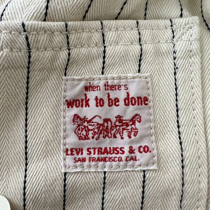 【中古品】【メンズ】 LEVI'S リーバイス オーバーオール WHITE.ヒッコリー/SIZE:L 156-260901-ny-11-fuzh サイズ：L カラー：ホワイト 万代Net店