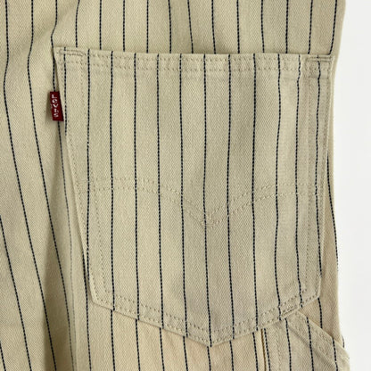 【中古品】【メンズ】 LEVI'S リーバイス オーバーオール WHITE.ヒッコリー/SIZE:L 156-260901-ny-11-fuzh サイズ：L カラー：ホワイト 万代Net店