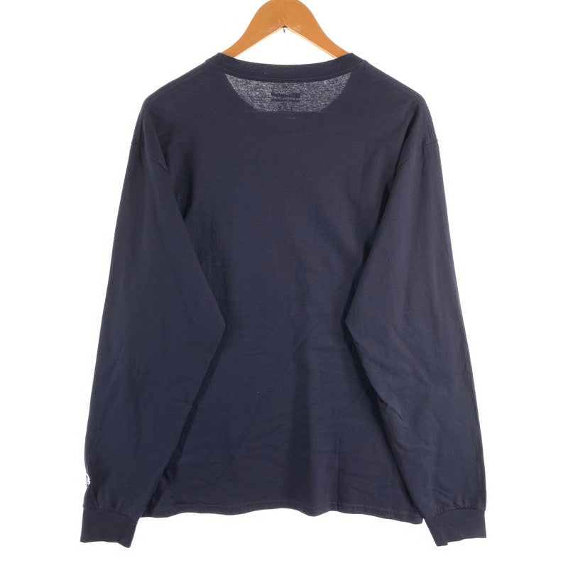 【中古品】【メンズ】 CHAMPION チャンピオン 長袖Tシャツ カットソー ロンT 目付き ブランド 古着 (fuz) 150-260606-gm-09-oto サイズ：L カラー：ネイビー 万代Net店