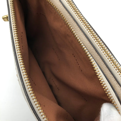 【中古美品】【レディース】 COACH C0698 コーチ ダブル ジップ ショルダー バッグ カバン 180-260623-sm-06-otoh カラー：チョーク マルチ 万代Net店