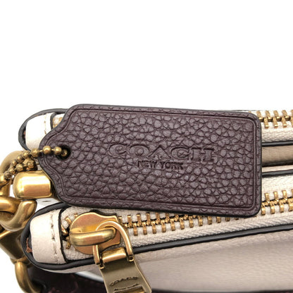 【中古美品】【レディース】 COACH C0698 コーチ ダブル ジップ ショルダー バッグ カバン 180-260623-sm-06-otoh カラー：チョーク マルチ 万代Net店