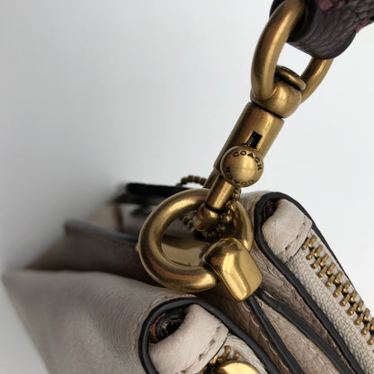【中古美品】【レディース】 COACH C0698 コーチ ダブル ジップ ショルダー バッグ カバン 180-260623-sm-06-otoh カラー：チョーク マルチ 万代Net店