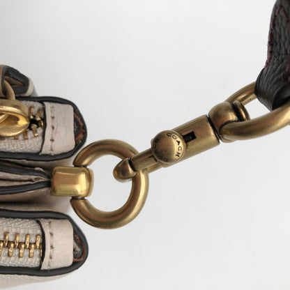 【中古美品】【レディース】 COACH C0698 コーチ ダブル ジップ ショルダー バッグ カバン 180-260623-sm-06-otoh カラー：チョーク マルチ 万代Net店