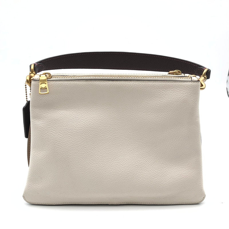 【中古美品】【レディース】 COACH C0698 コーチ ダブル ジップ ショルダー バッグ カバン 180-260623-sm-06-otoh カラー：チョーク マルチ 万代Net店