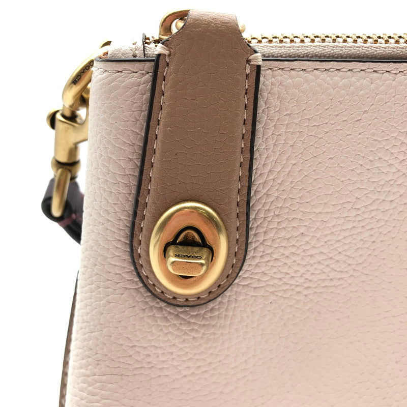 【中古美品】【レディース】 COACH C0698 コーチ ダブル ジップ ショルダー バッグ カバン 180-260623-sm-06-otoh カラー：チョーク マルチ 万代Net店