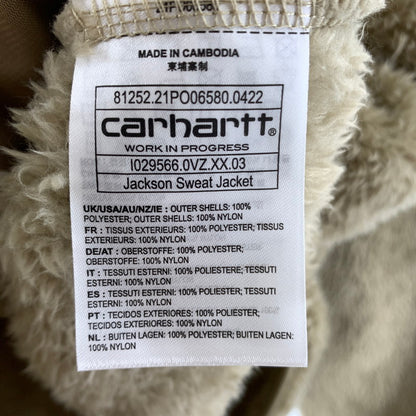 【中古美品】【メンズ】 Carhartt カーハート Jackson Sweat Jacket フリース ジャケット 147-260430-ts-15-otoh カラー：ベージュ 万代Net店