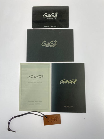 【中古品】【メンズ】 GAGA MILANO ガガ・ミラノ MANUALE 48MM 5012.LE.IT.LEAGUE.02 限定299本 マヌアーレ 48mm 手巻き 腕時計 197-251231-kk-21-min カラー：ブラック 万代Net店