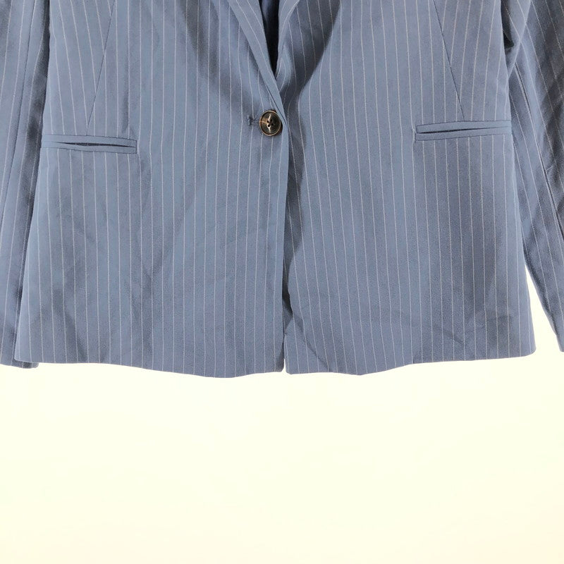 【中古美品】【レディース】 Stradivarius ストラディバリウス ピンストライプ柄テーラードジャケット 147-260820-sm-03-otoh カラー：ライトブルー 万代Net店