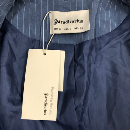 【中古美品】【レディース】 Stradivarius ストラディバリウス ピンストライプ柄テーラードジャケット 147-260820-sm-03-otoh カラー：ライトブルー 万代Net店