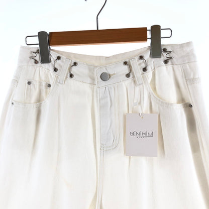 【中古品】【レディース】 minimini-store ミニミニストア ハイウェストデニムワイドパンツ 176-260821-sm-03-otoh カラー：ホワイト 万代Net店