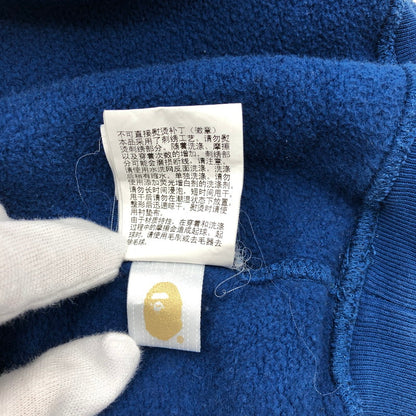【中古品】【メンズ】 A BATHING APE ロゴ ベイプ ア ベイシング エイプ スウェットパーカー ブルー 142-260605-sm-01-otoh サイズ：2XL カラー：ブルー 万代Net店