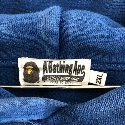 【中古品】【メンズ】 A BATHING APE ロゴ ベイプ ア ベイシング エイプ スウェットパーカー ブルー 142-260605-sm-01-otoh サイズ：2XL カラー：ブルー 万代Net店