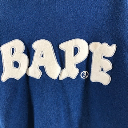 【中古品】【メンズ】 A BATHING APE ロゴ ベイプ ア ベイシング エイプ スウェットパーカー ブルー 142-260605-sm-01-otoh サイズ：2XL カラー：ブルー 万代Net店