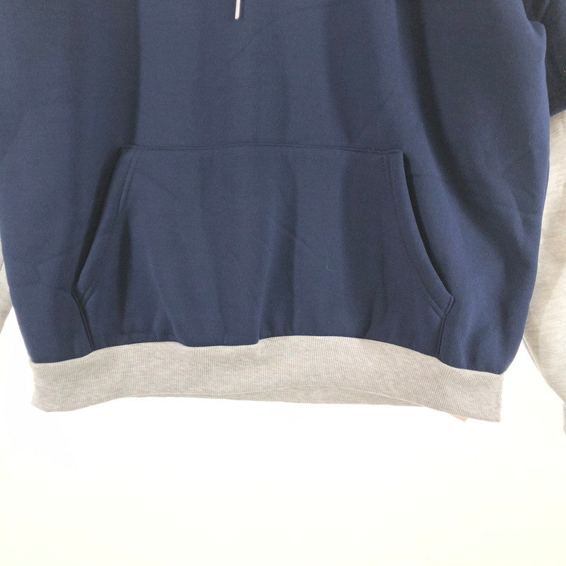 【中古品】【レディース】 CHALKBOX レイヤード風 配色プルオーバーパーカー 170-260707-sm-03-otoh カラー：ネイビー 万代Net店
