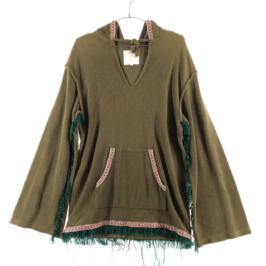【中古品】【メンズ】 DISCOVERED ディスカバード フリンジ付き メキシカンパーカー風 フーディー 147-260819-sｍ-02-otoh カラー：カーキ 万代Net店