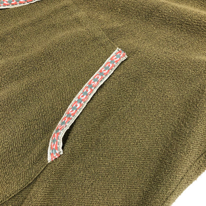 【中古品】【メンズ】 DISCOVERED ディスカバード フリンジ付き メキシカンパーカー風 フーディー 147-260819-sｍ-02-otoh カラー：カーキ 万代Net店