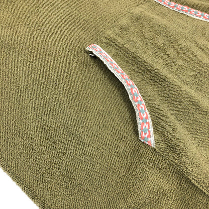 【中古品】【メンズ】 DISCOVERED ディスカバード フリンジ付き メキシカンパーカー風 フーディー 147-260819-sｍ-02-otoh カラー：カーキ 万代Net店