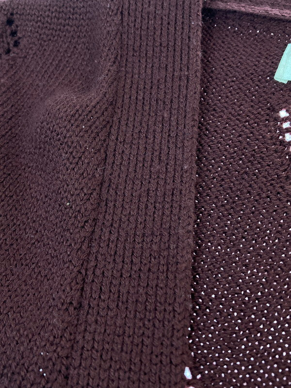 【中古品】【メンズ】 ERNEST W BAKER アーネストダブルベーカー HEART CARDIGAN ハートカーディガン 141-260104-zi-07-min サイズ：L カラー：ワインレッド 万代Net店